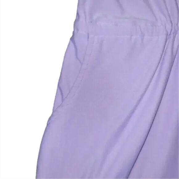 JUST BE Lavender Purple Cotton Romper Dress Elastic Drawstring Waist 1X - Picture 4 of 6
